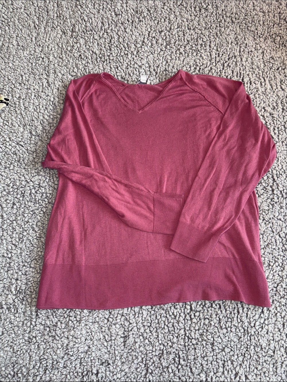 J. Jill V-Neck Sweater in Pink
